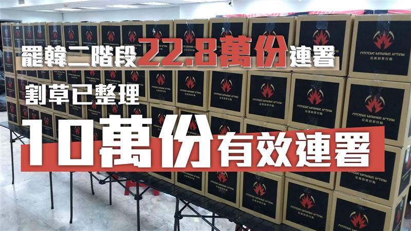 志工徹夜篩檢　割草十萬罷韓連署書曝