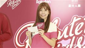 樂天桃猿啦啦隊春訓記者會主持人艾融Irene。（圖/記者林士傑攝影）