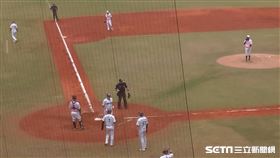 ▲朴炳鎬在澄清湖球場面對統一獅雙響砲。（圖／記者蕭保祥攝影）