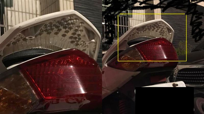 鄰居機車黏滿圖釘佔位　他移車遭暗算