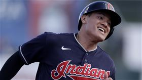 ▲美國職棒克里夫蘭印地安人張育成。（圖／美聯社）