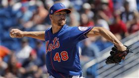 ▲狄格隆（Jacob deGrom）春訓首場先發3局飆2K。（圖／美聯社／達志影像）