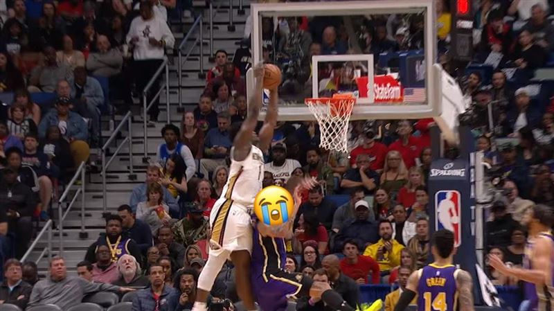 NBA／無助！威廉森暴扣霸凌庫茲馬