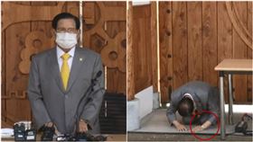 新天地教主下跪道歉！手上「金錶」曝光…韓網一看細節怒了（圖／翻攝自臉書影片截圖）
