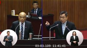 賴士葆質詢蘇貞昌（圖／翻攝自立法院直播）