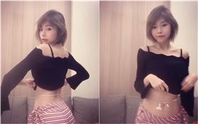 林明禎挑戰「耳機線繞腰兩圈」。（圖／翻攝自IG）