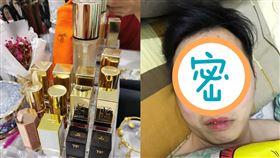 買太多,口紅,一張嘴,畫臉,化妝品(翻攝自 爆怨公社)