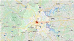 美國田納西州首府納希維爾市（Nashville）發生強烈龍捲風，Google Map上出現災害警示。（圖／翻攝自Google Map）