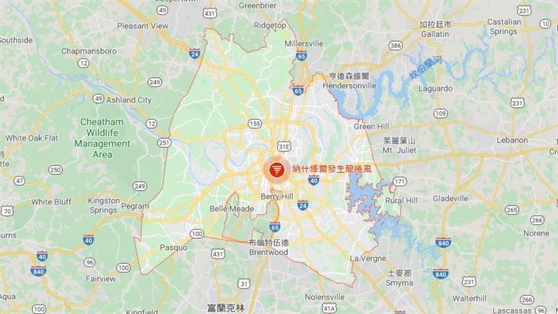 龍捲風奪至少22命　田納西州像戰區