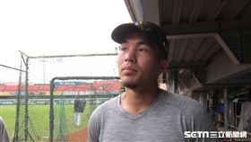 ▲曾仁和到統一獅台南球場練球。（圖／記者蕭保祥攝影）