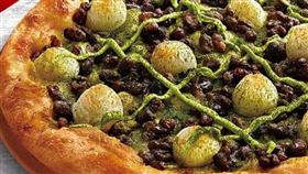 必勝客出超狂「抹茶比薩」，還有三杯雞口味。（圖／翻攝自必勝客官網）