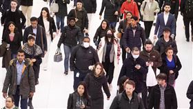 美國,紐約,武漢肺炎,新冠肺炎,口罩,防疫。（圖／美聯社／達志影像）