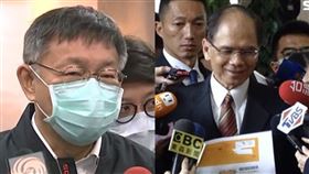 游錫堃抱怨巡邏箱未見QR碼？柯文哲：107年起全面E化（組合圖／資料照）