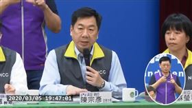中央流行疫情指揮中心召開記者會,內政部政務次長陳宗彥（圖／翻攝自衛生福利部疾病管制署YouTube）
