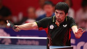 亞運桌球　莊智淵8強止步（1）2018雅加達亞運31日進行男子桌球8強賽，台灣桌球老將莊智淵（圖）以2比4不敵南韓選手李相秀落敗，無緣獎牌。中央社記者張新偉雅加達攝　107年8月31日