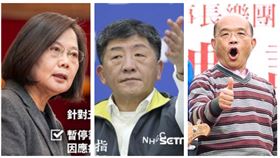 ▲蔡英文、陳時中、蘇貞昌（組合圖，資料畫面）