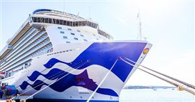 豪華郵輪「至尊公主號」船上乘客和船組員出現武漢肺炎症狀，日前加州死亡首例的71歲老翁證實曾搭過這艘船。（圖取自twitter.com/PrincessCruises）