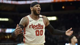 ▲『甜瓜』安東尼（Carmelo Anthony）僅得7分，拓荒者輸太陽。（圖／美聯社／達志影像）