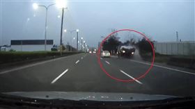 嘉義,貨車,自撞,護欄,屠宰場（圖／翻攝爆料公社）