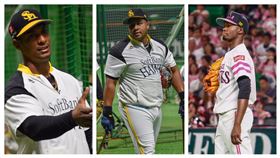 ▲軟銀鷹隊「古巴戰士」Livan Moinelo、Yurisbel Gracial 、Alfredo Despaigne。（圖／翻攝自@am__607、@hawks62_推特）