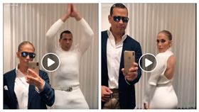 ▲「A-ROD」Alex Rodriguez和老婆Jennifer Lopez合體扭腰秀舞姿。（圖／翻攝自ESPN粉絲團）