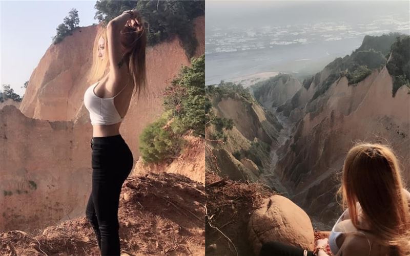 辣妹懸崖爆乳　當地人：被唐三藏帶走