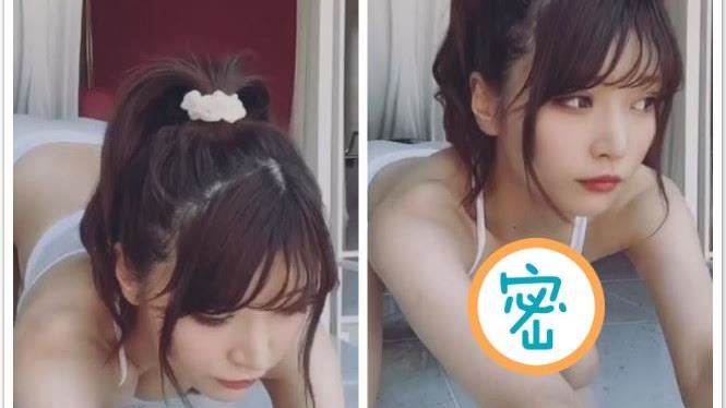 女星邪惡視角健身…飽圓雪乳快掉出來