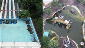 八仙樂園,塵爆,空拍照,人造池,停業　圖／翻攝爆廢公社公開版