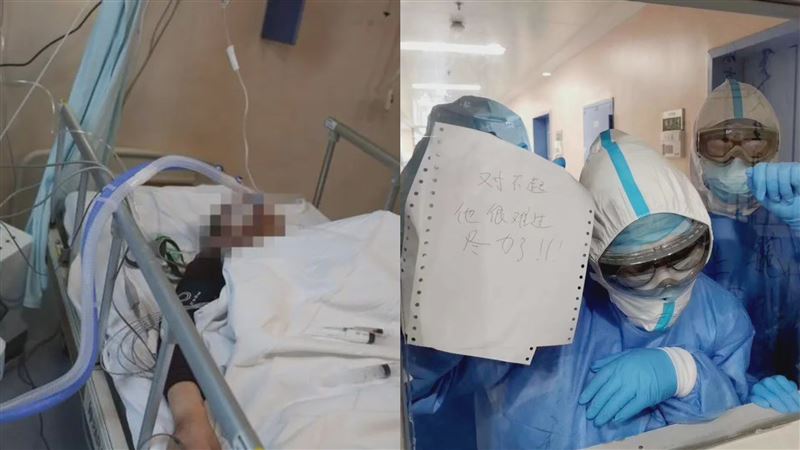 確診男病逝…醫淚崩　同事舉起這張紙
