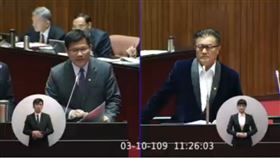 國民黨立委孔文吉質詢交通部長林佳龍。（圖／翻攝自立法院ivod）