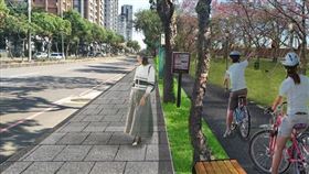 竹北市興隆路堤岸將微整，打造頭前溪北岸櫻花步道（圖／新竹縣政府）