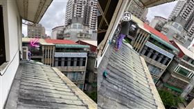 屋簷,鴿糞,窗外,心臟,高空(翻攝自 爆怨公社)