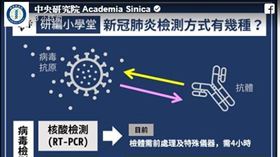 中研院日前宣布已研發快篩，最快可在15分鐘完成，卻遭質疑非全球第一，中研院今天在臉書闢謠強調研究與中國不同。(facebook)