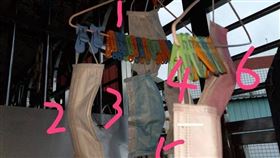 口罩一周循環重複利用！網嚇：是當棉被曬？（圖／翻攝自PTT）