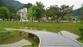 永春陂濕地公園開幕台北市永春陂濕地公園12日開幕，位於四獸山下，面積3.98公頃，百年前曾經是埤塘，後因土地開發，導致埤塘失去儲水功能，國民政府遷台後設置永春陂營區，直到104年才決定改為濕地公園。（台北市政府提供）中央社記者梁珮綺傳真　109年3月12日