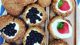 波霸菠蘿泡芙，草莓菠蘿泡芙，珍珠，美食，厚鬆餅（翻攝自王子神谷安平旗艦總店臉書）