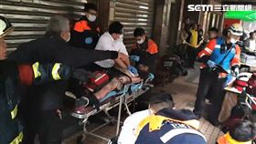 台北市萬華區華西街茶室火警現場。（圖／翻攝畫面）