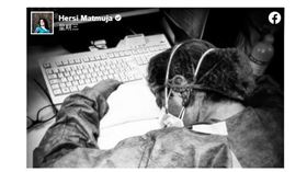  一張照片看出義大利醫護抗疫有多累。(圖/截圖自臉書)