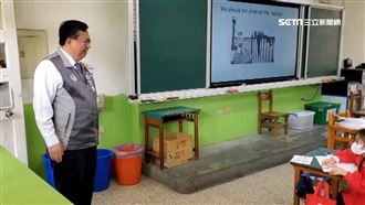 鄭文燦打飯遭小學生糾正：不能講話