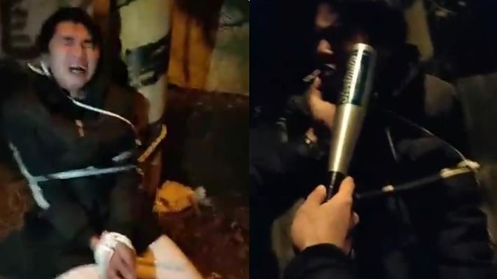吃屎哥真哭了！遭綁電桿、鋁棍痛毆