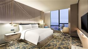 台北新板希爾頓酒店希爾頓客房。（圖／台北新板希爾頓提供）