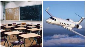 ▲教室、航班（組合圖，資料畫面）