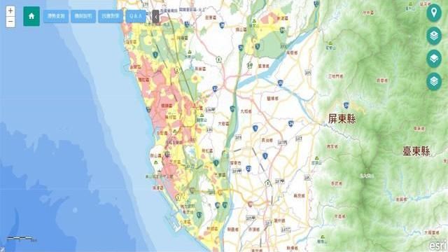 高雄市府公開　中級土壤液化潛勢圖資