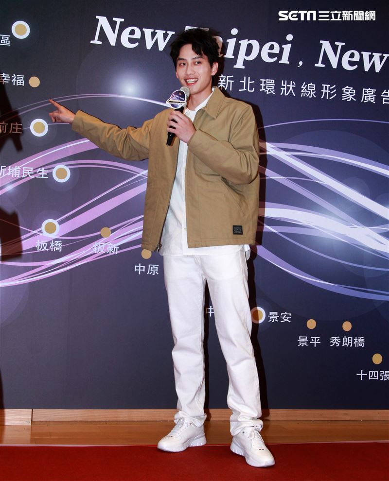 范少勳代言新北環狀線捷運形象廣告發佈會。（記者邱榮吉/攝影）