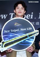 范少勳代言新北環狀線捷運形象廣告發佈會。（記者邱榮吉/攝影）