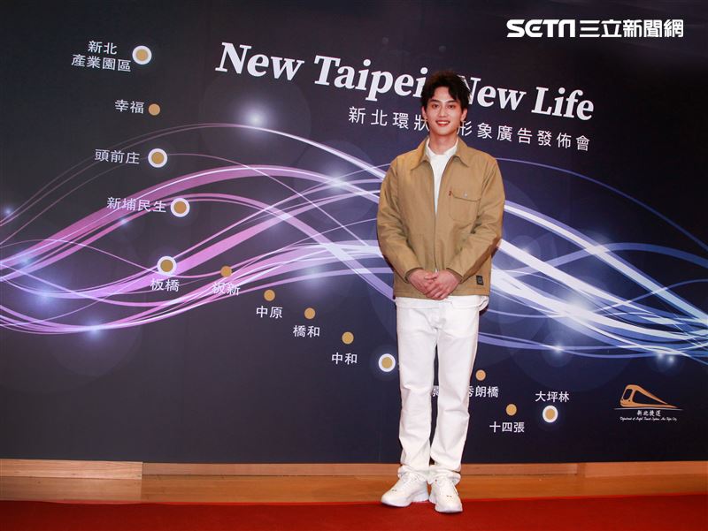 范少勳代言新北環狀線捷運形象廣告發佈會。（記者邱榮吉/攝影）