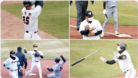 ▲韓華鷹對抗賽球員『戴口罩』上場。（圖／翻攝自Dan Kurtz推特）