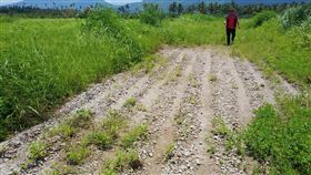 高雄旗山農地違法堆置轉爐石將移除高雄市旗山區一處原來是水坑的農地被堆置約百萬噸轉爐石級配料，經訴訟及市府審查清運計畫，環保局要求業者依計畫3年內清理完成。（環保局提供）中央社記者王淑芬傳真  109年3月18日