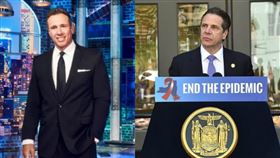 CNN主播克里斯古莫（左）與紐約州長安德魯古莫（右）兄弟連線採訪中竟鬥嘴。（圖／翻攝自推特）