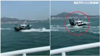 中國快艇越界攻擊海巡　驚悚畫面曝光